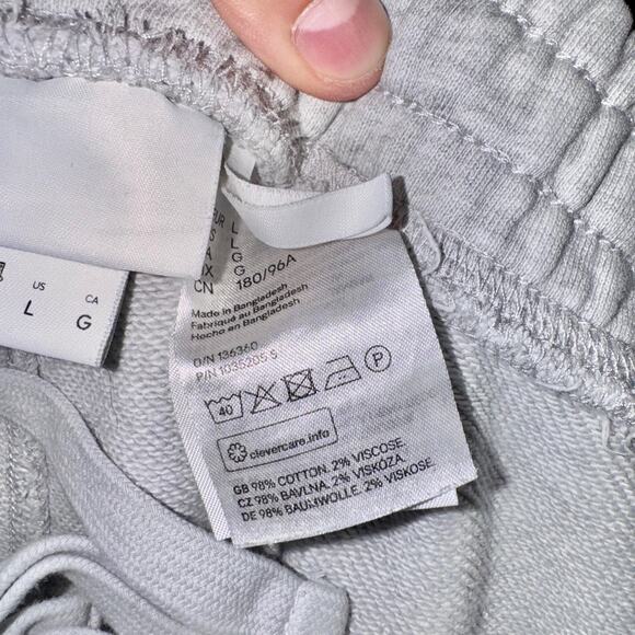 H&M Men's Heavy Fleece Jogger Sweatpants in Heather Gray - Size Large - Picture 10 of 10